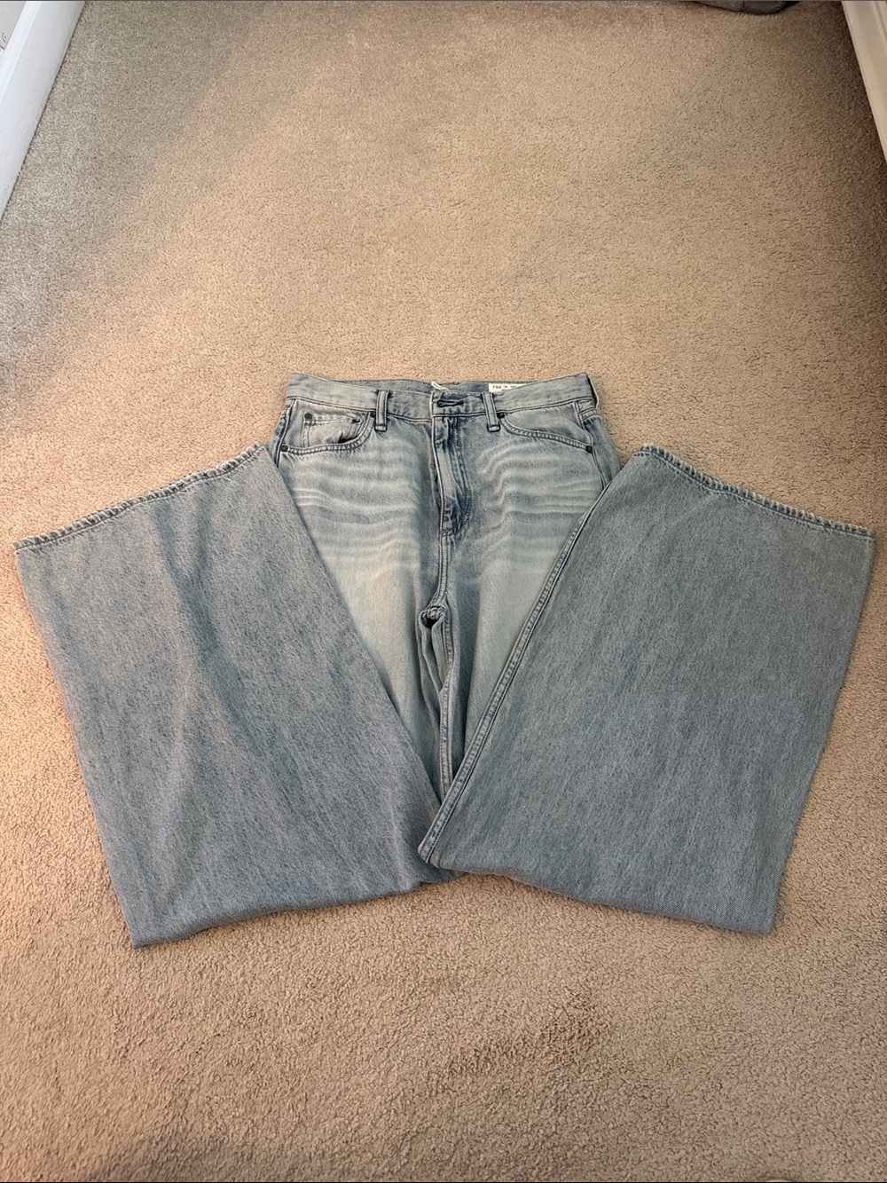rag & bone Light Blue Wide-Leg Jeans - Picture 3 of 8